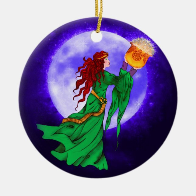 Cerridwen Celtic Wiccan Yule Ornament (Front)