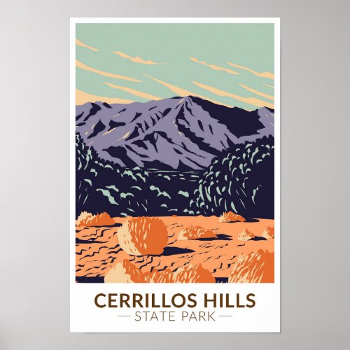Cerrillos Hills State Park New Mexico Vintage  Poster