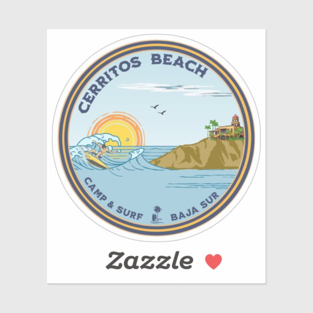 Cerritos Beach Baja California Sur Mexico Sticker (Sheet)