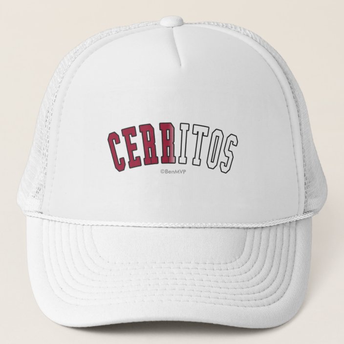 Cerritos in California State Flag Colors Mesh Hat