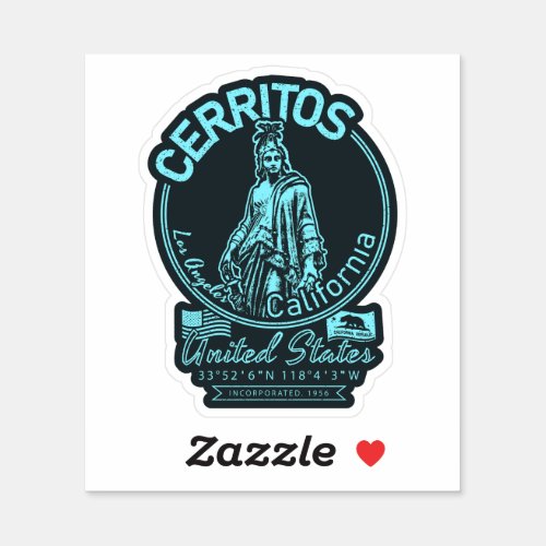 CERRITOS LOS ANGELES CALIFORNIA STICKER