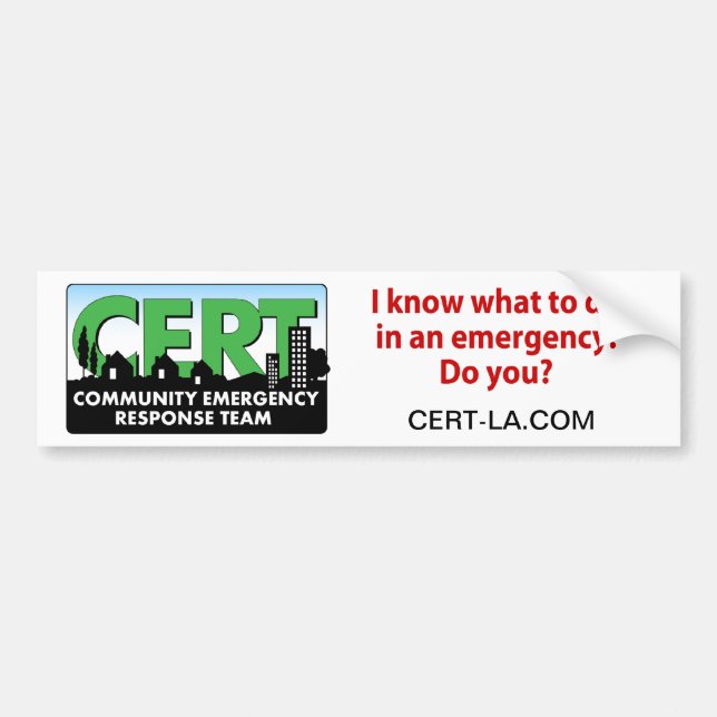 CERT Bumper Sticker-customize Sticker (Front)