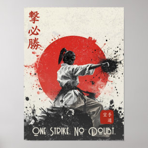 Certain Victory Traditional Karate Strike Art Poster