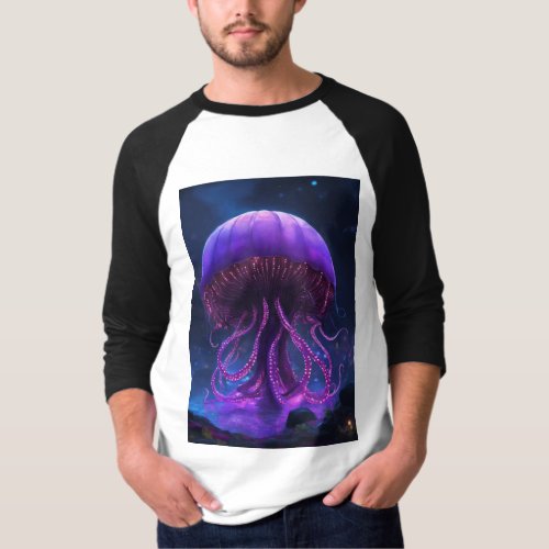 Certainly Picture a graceful jellyfish with iride T_Shirt