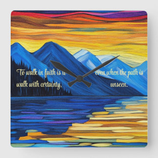 Certainty of Faith Square Wall Clock