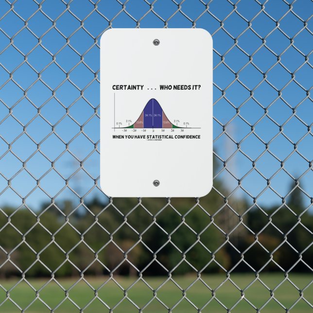 Certainty ... Who Needs It? When You Have Stats Metal Sign (In Situ(Fence))