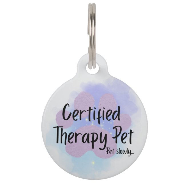 Certifed Therapy Pet Emotinal Support  ID Tag (Front)