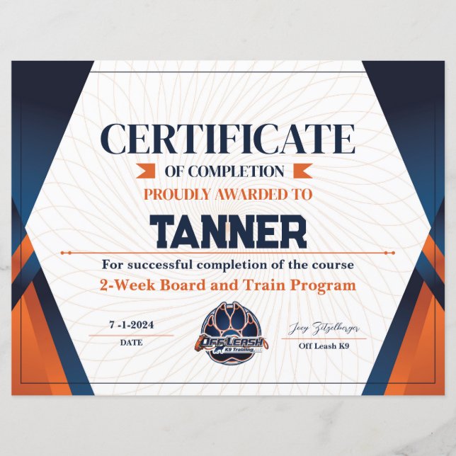 Certificate #14 (Front)