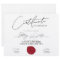 Certificate Award Elegant Diploma Red Wax Seal