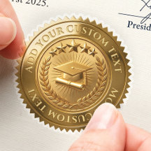 Certificate Diploma Custom 3D Foil Editable Gold