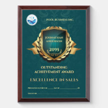 Certificate excellence sales business teal gold
