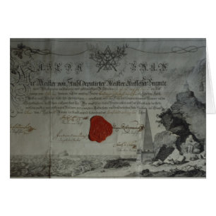Certificate issued by the Worshipful Master Cards
