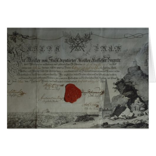 Certificate issued by the Worshipful Master Cards (Front Horizontal)