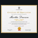Certificate | Modern Business Logo Award Template<br><div class="desc">A simple business logo certificate template in a modern minimalist style. The versatile template can be customized with the award type (certificate of completion,  appreciation,  recognition etc) and further details to recogise the achivements or successful completion of a course or task for any employee.</div>