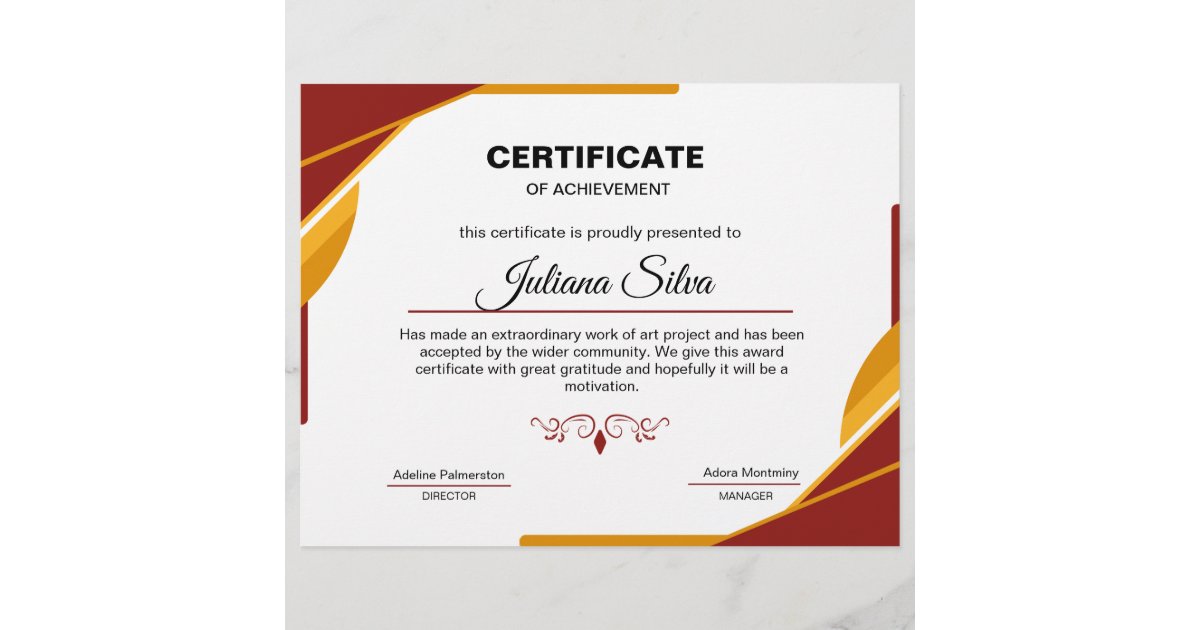 Certificate of Acheivement Template Flyer Zazzle Certificate of Acheivement Template Flyer Zazzle