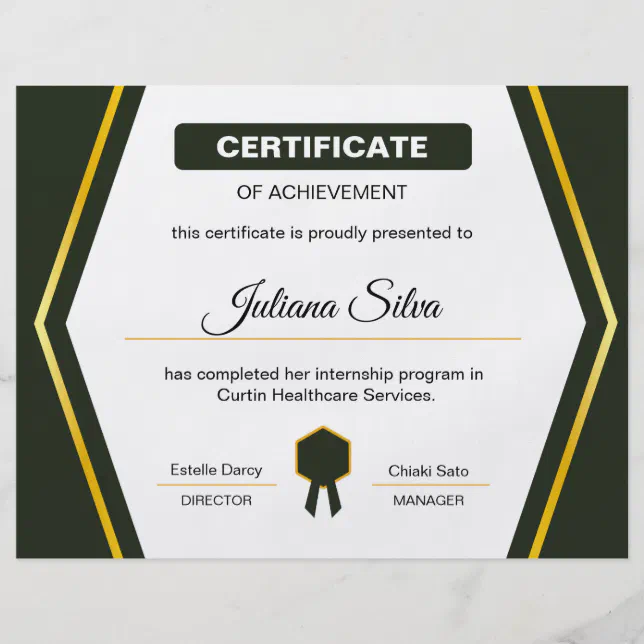 Certificate of Acheivement Template Flyer | Zazzle