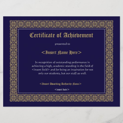 Certificate of Achevement