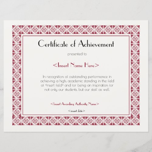 Certificate of Achevement