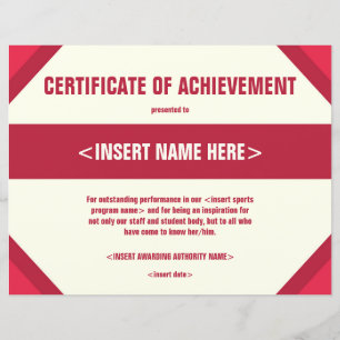 Certificate of Achevement