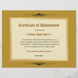 Certificate of Achevement