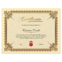 Certificate of Achievement Certificate of Achievement