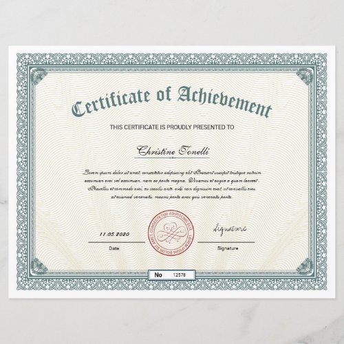 Certificate Of Achievement