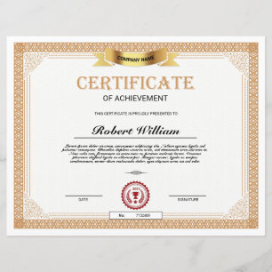 Certificate Of Achievement