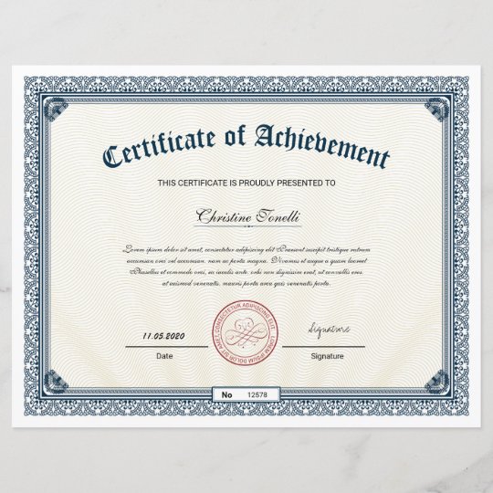 Certificate of Achievement | Zazzle.com