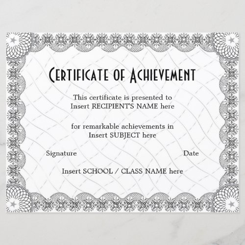 CERTIFICATE OF ACHIEVEMENT