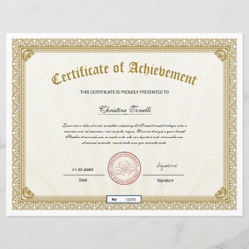 Certificate of Achievement