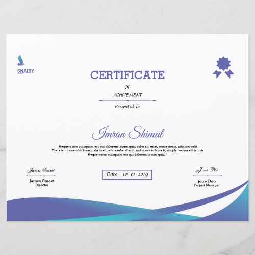 Certificate Of Achievement