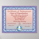 Certificate Of Achievement (christian) Poster at Zazzle