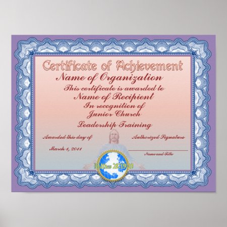 Certificate Of Achievement (christian) Poster