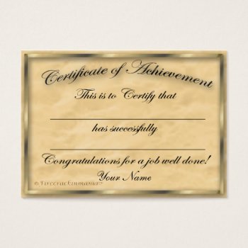 Certificate Of Achievement Chubby Card by Firecrackinmama at Zazzle