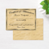 Certificate of Achievement Chubby Card (Desk)