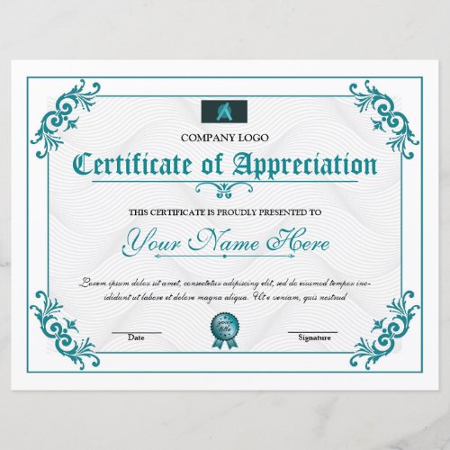 Certificate Of Appreciation