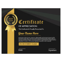 Certificate Of Appreciation Certificate Of Appreciation