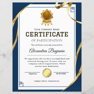 Certificate of Appreciation