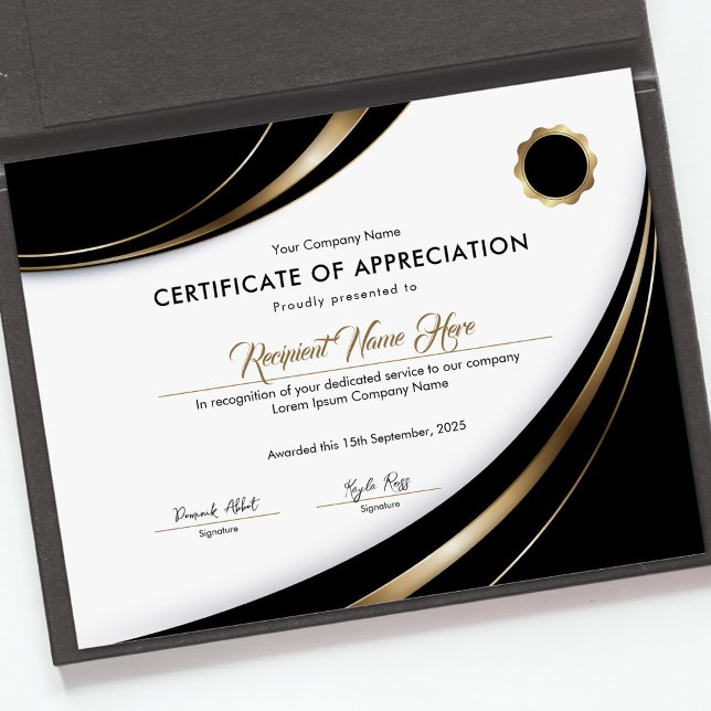 Certificate of Appreciation (Certificate of Appreciation)