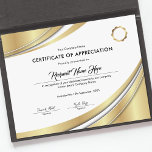 Certificate of Appreciation<br><div class="desc">Customizable White Gold Classy Appreciation Certificate Award is an elegant and prestigious recognition document designed to honor outstanding individuals or groups for their exceptional achievements, contributions, or accomplishments. This certificate is crafted with meticulous attention to detail, exuding sophistication, and professionalism, making it a perfect choice for formal ceremonies, corporate events,...</div>