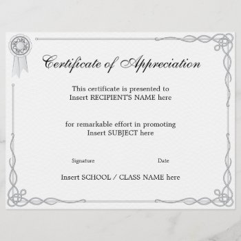 Certificate Of Appreciation by mythology at Zazzle