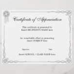 Certificate Of Appreciation at Zazzle
