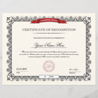 Certificate Of Appreciation