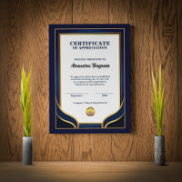 Certificate Of Appreciation Achievement Awards