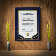 Certificate Of Appreciation Achievement Awards Poster at Zazzle