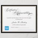 Certificate of Appreciation Award  - Add Logo<br><div class="desc">Simple elegant Certificate of Appreciation - customize with your logo</div>