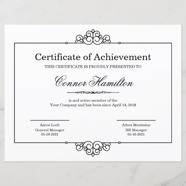 Certificate of Appreciation Template (Front)