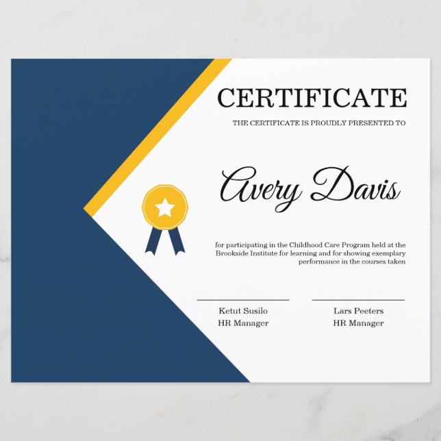 Certificate of Appreciation Template (Front)