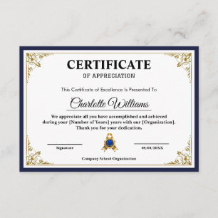 Certificate of Appreciation Template Classic