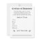 Certificate of Authenticity Artists  Art Retailers